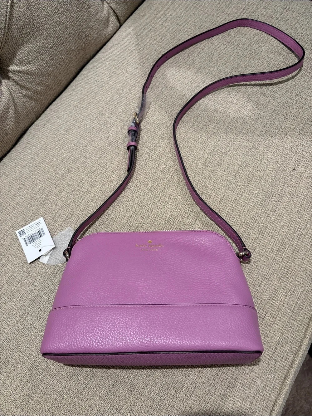 NWT Kate Spade Southport Avenue Hanna Crossbody - Lilac Pink Leather Dome Purse
